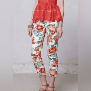 Cartonnier Anthropologie Vibrant Floral Trousers